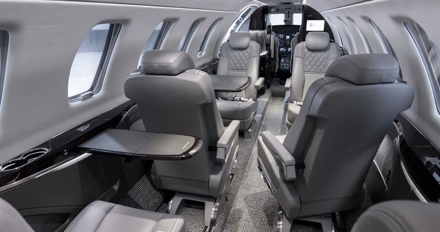 Light jet cabin available through the Alta Jets network